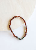 CanyonLeaf Raw Cognac Baltic Amber + Turquoise Jasper || Necklace — Cognac detail