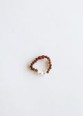 CanyonLeaf Raw Cognac Baltic Amber + Pearls || Anklet or Bracelet — Cognac detail