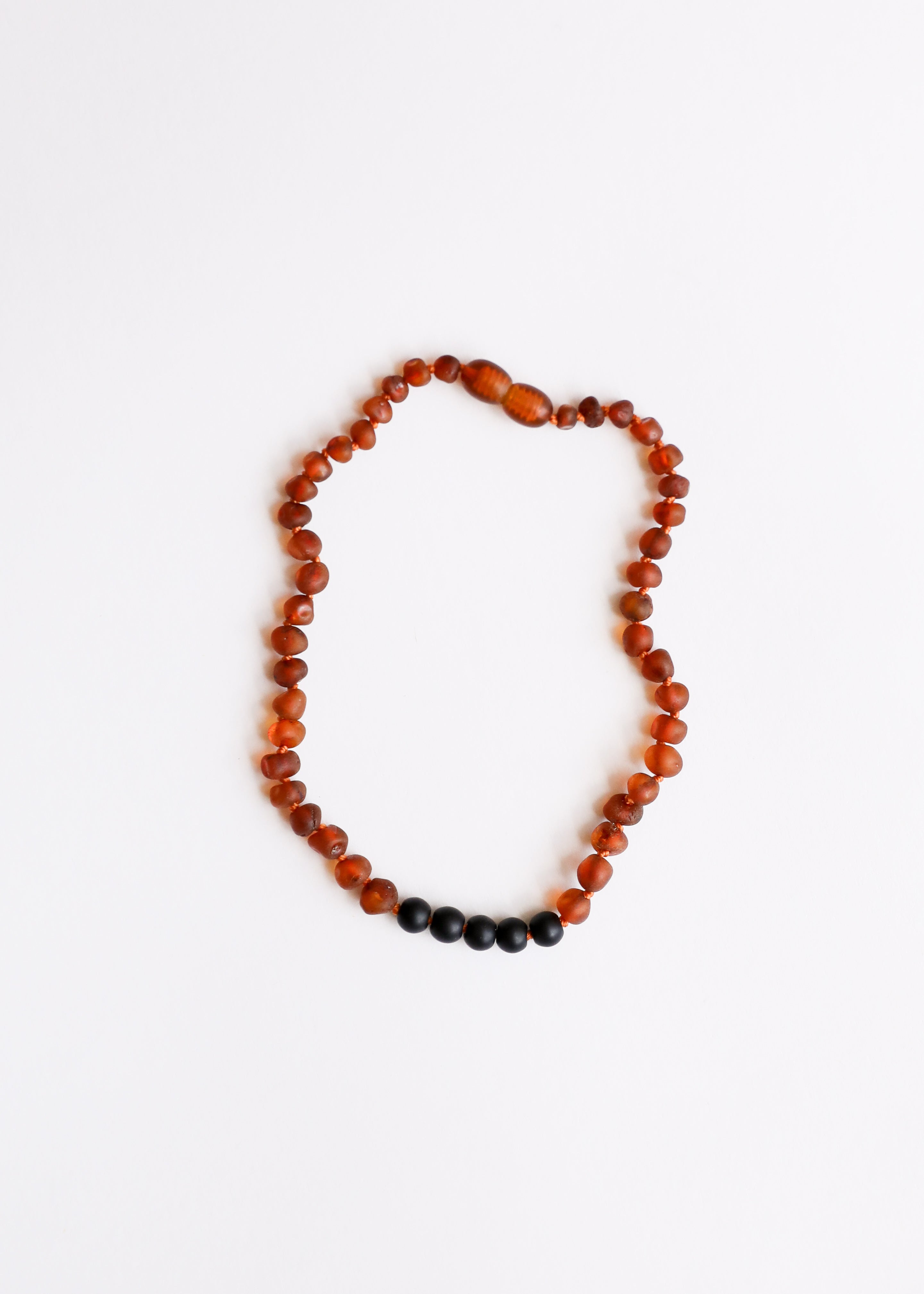 CanyonLeaf Raw Cognac Baltic Amber + Shungite || Necklace — main product shot