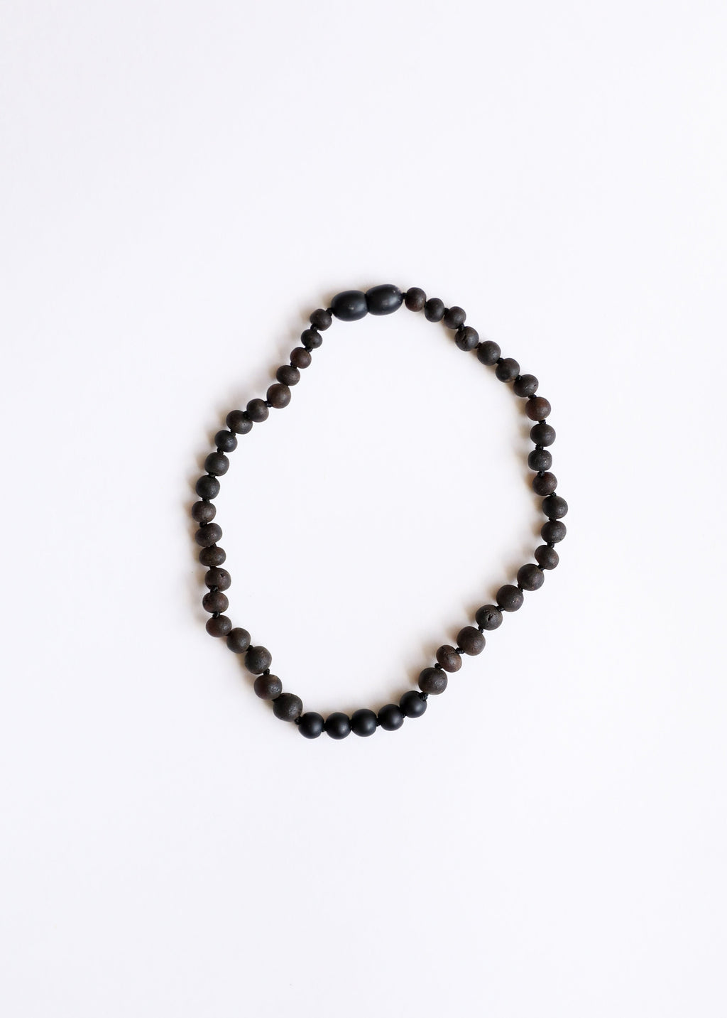 CanyonLeaf Raw Black Baltic Amber + Shungite Necklace — main product shot