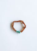 CanyonLeaf Raw Cognac Baltic Amber + Raw Amazonite || Adult Bracelet — CanyonLeaf branding close-up