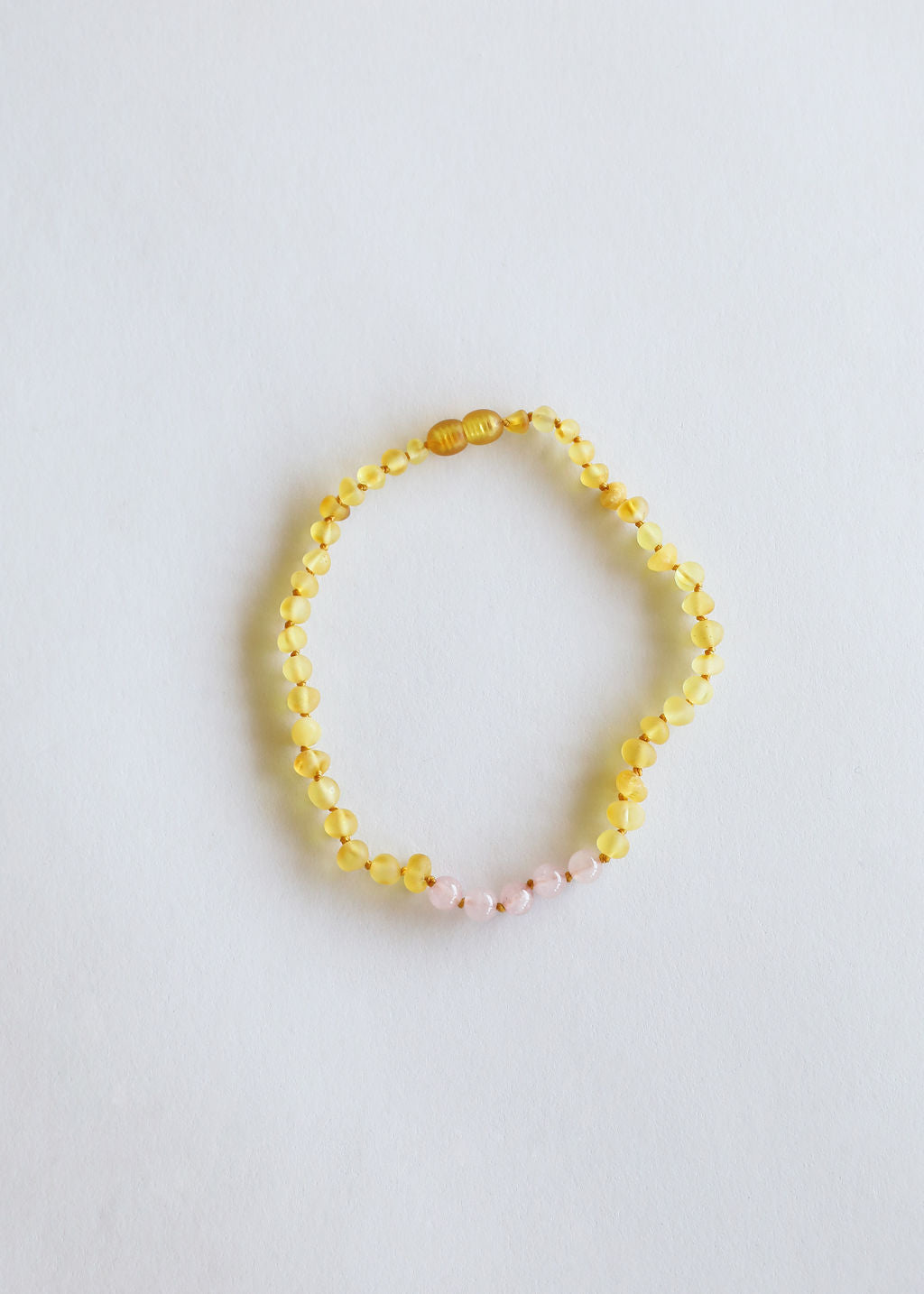 CanyonLeaf Raw Honey Baltic Amber + Rose Quartz || Necklace — necklace category context