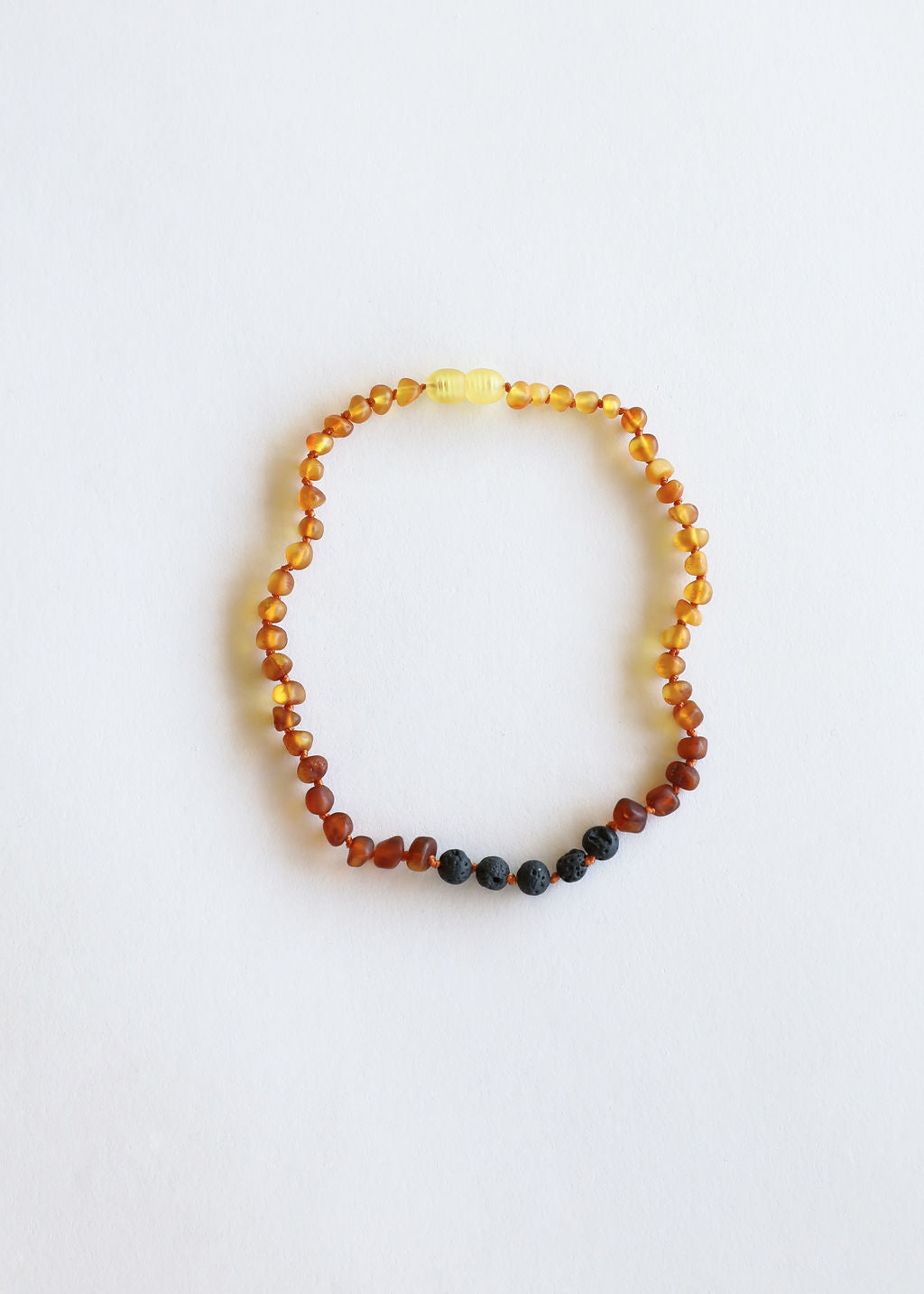 CanyonLeaf Raw Ombre Baltic Amber + Lava || Necklace — detail close-up