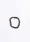 CanyonLeaf Raw Black Baltic Amber + Shungite || Anklet or Bracelet — detail close-up