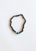 CanyonLeaf Raw Black Baltic Amber + Raw Turquoise Jasper Necklace — main product shot