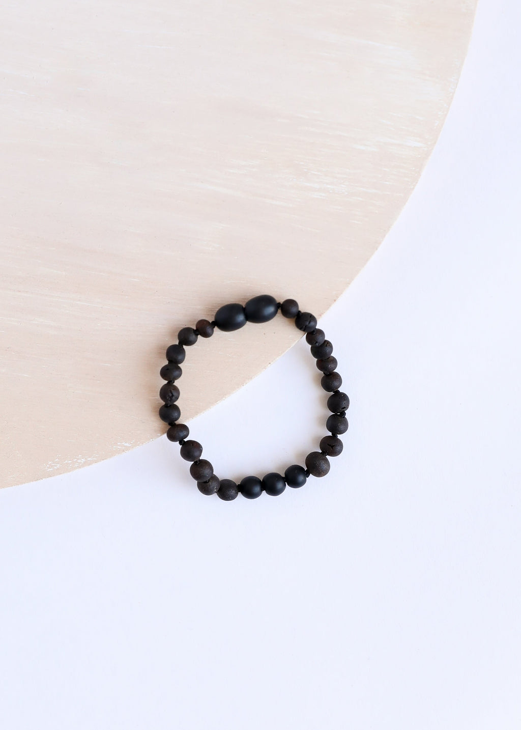 CanyonLeaf Raw Black Baltic Amber + Shungite || Anklet or Bracelet — main product shot