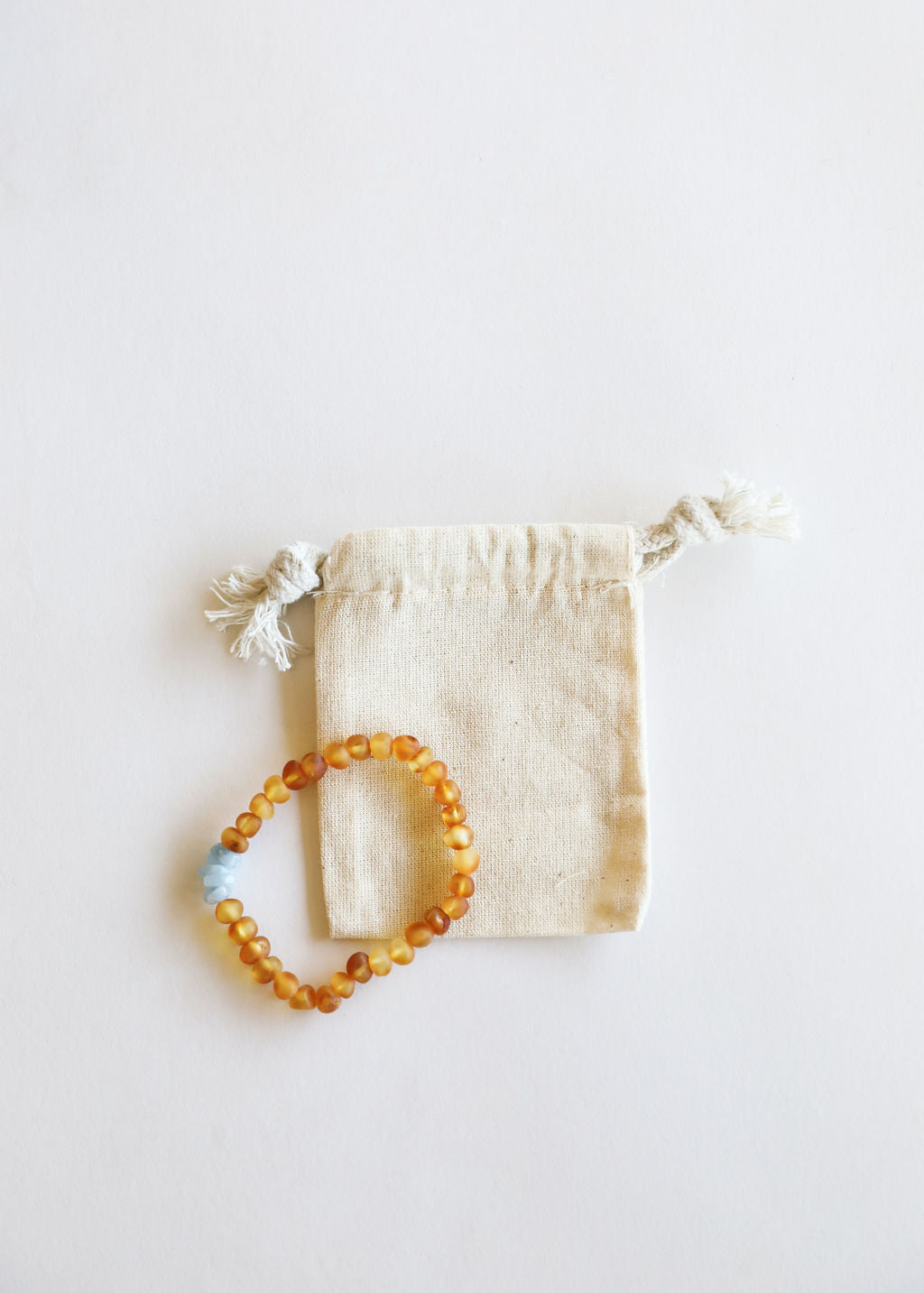 CanyonLeaf Raw Honey Baltic Amber + Aquamarine || Adult Bracelet — lifestyle context