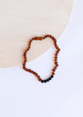 CanyonLeaf Raw Cognac Baltic Amber + Shungite || Necklace — Cognac detail