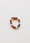 CanyonLeaf Raw Cognac Baltic Amber + Pearl Halo || Anklet or Bracelet — main product shot
