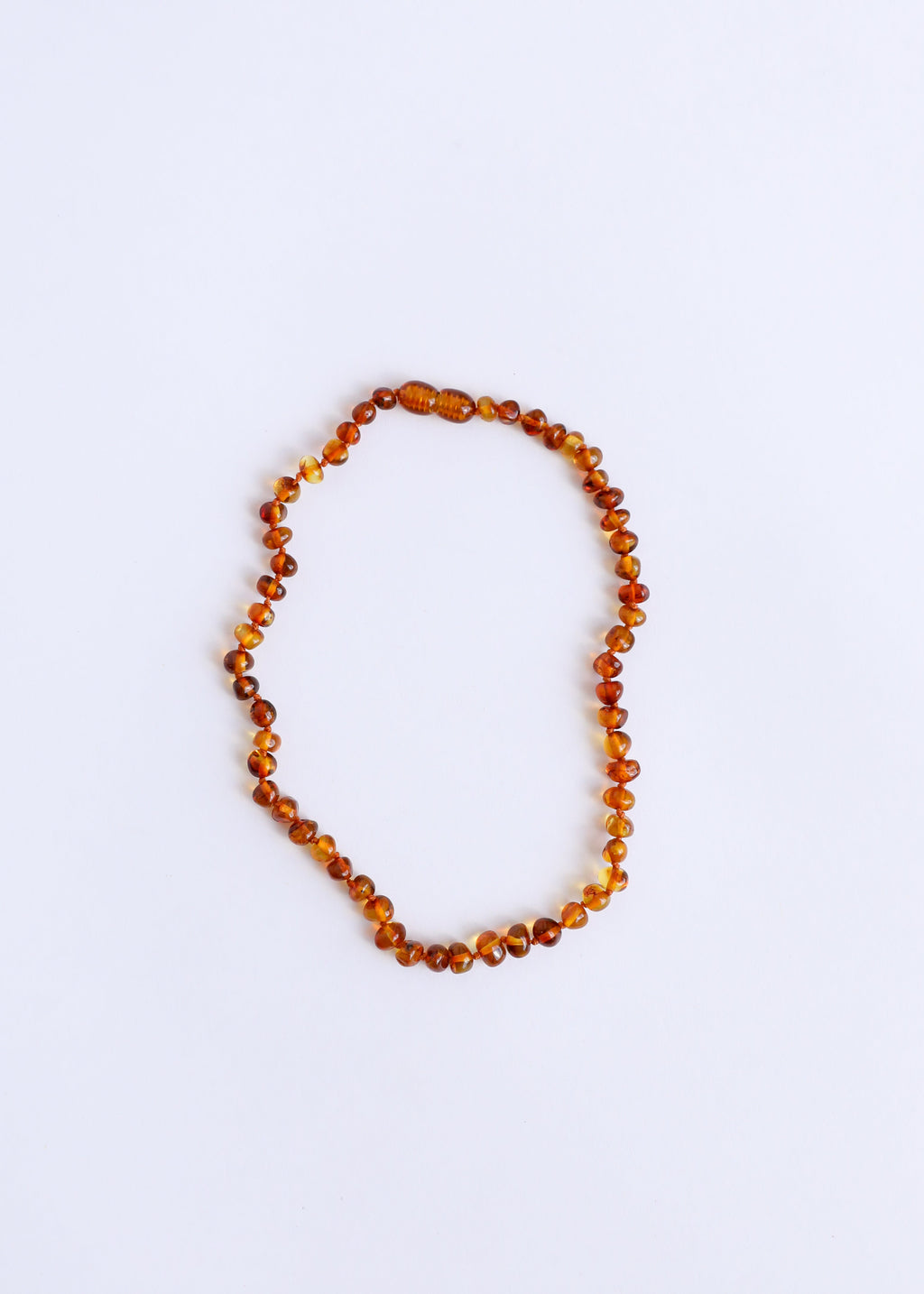CanyonLeaf Polished Cognac Baltic Amber || Necklace — Cognac detail