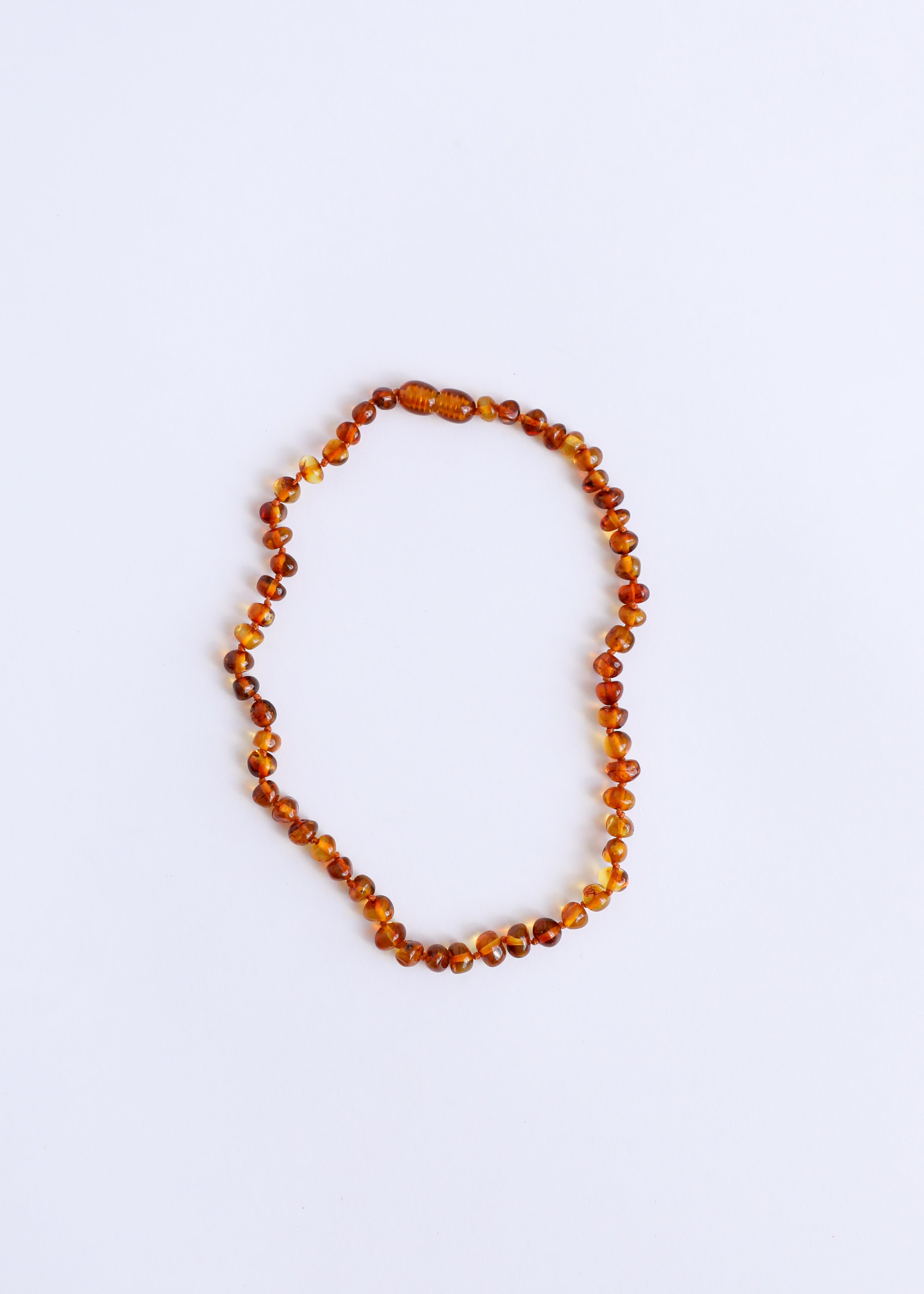 CanyonLeaf Polished Cognac Baltic Amber || Necklace — Cognac detail