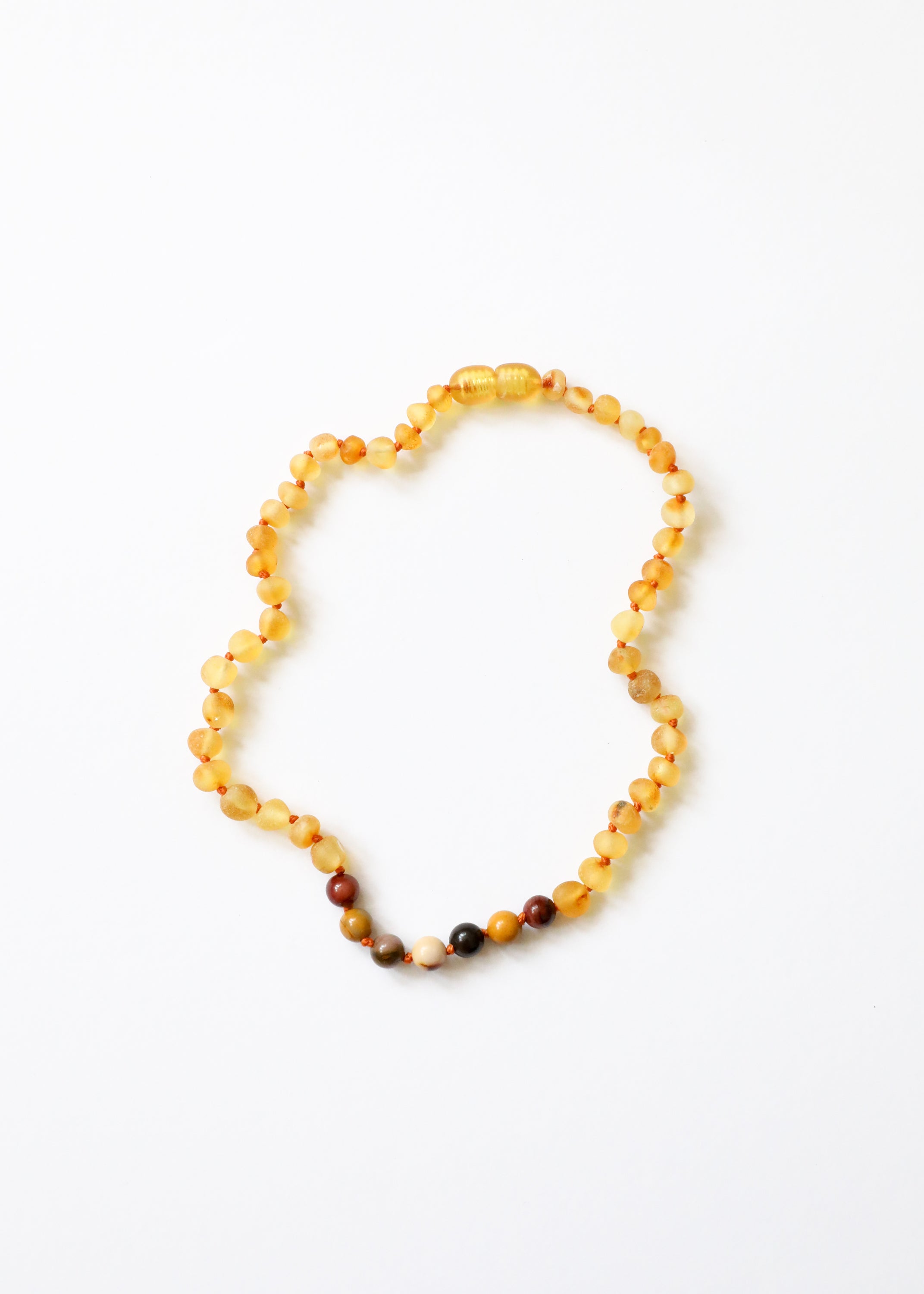 CanyonLeaf Raw Honey Baltic Amber + Mookaite Jasper || Necklace — necklace category context