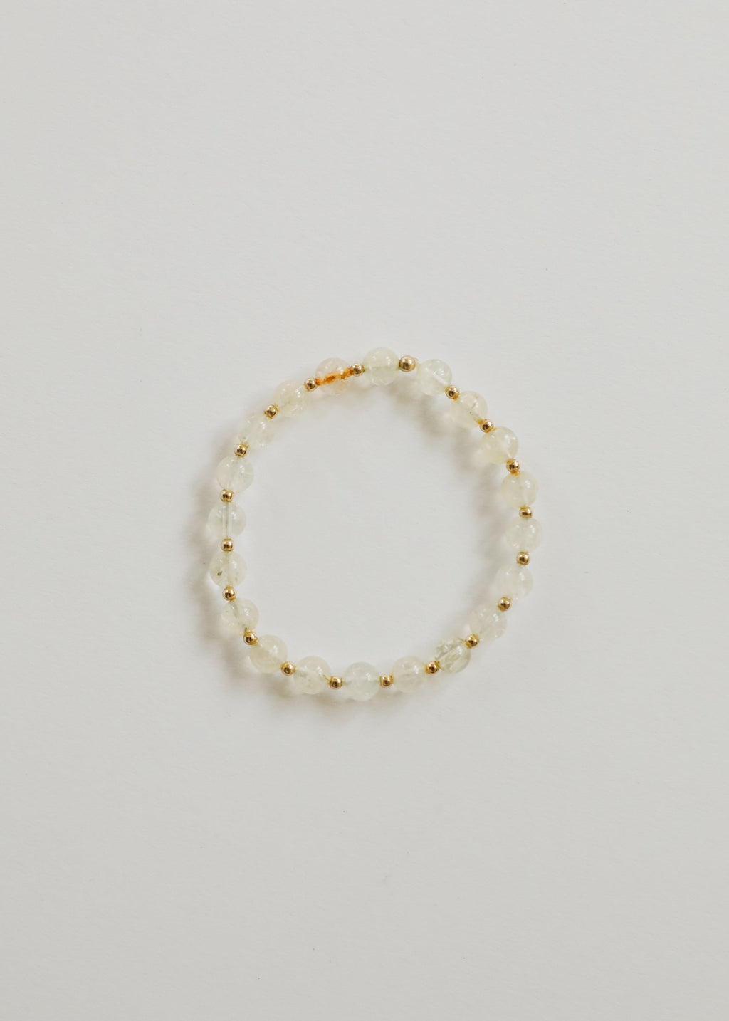 CanyonLeaf Citrine Gemstone + 14K Gold Filled Beaded Stretch Bracelet — size reference
