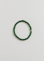 CanyonLeaf Dainty Green Jade + 14K Gold Filled || Beaded Stretch Bracelet — main product shot