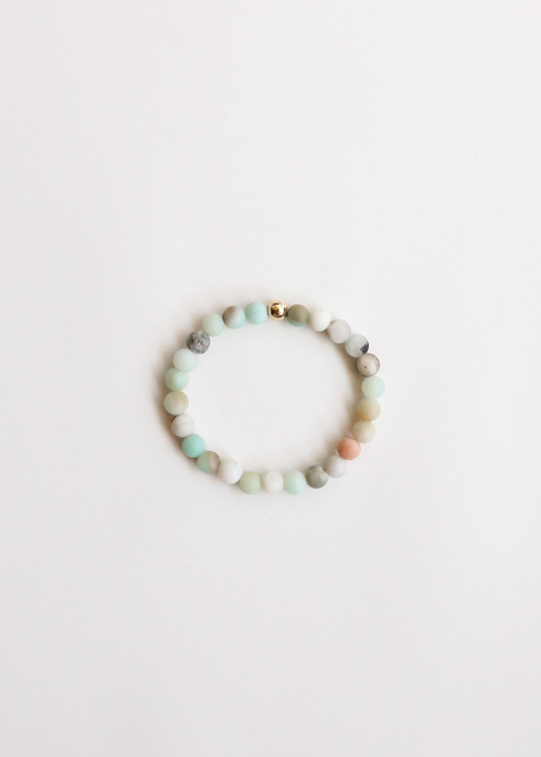 CanyonLeaf Raw Amazonite + 14k Gold Filled || Beaded Bracelet — main product shot