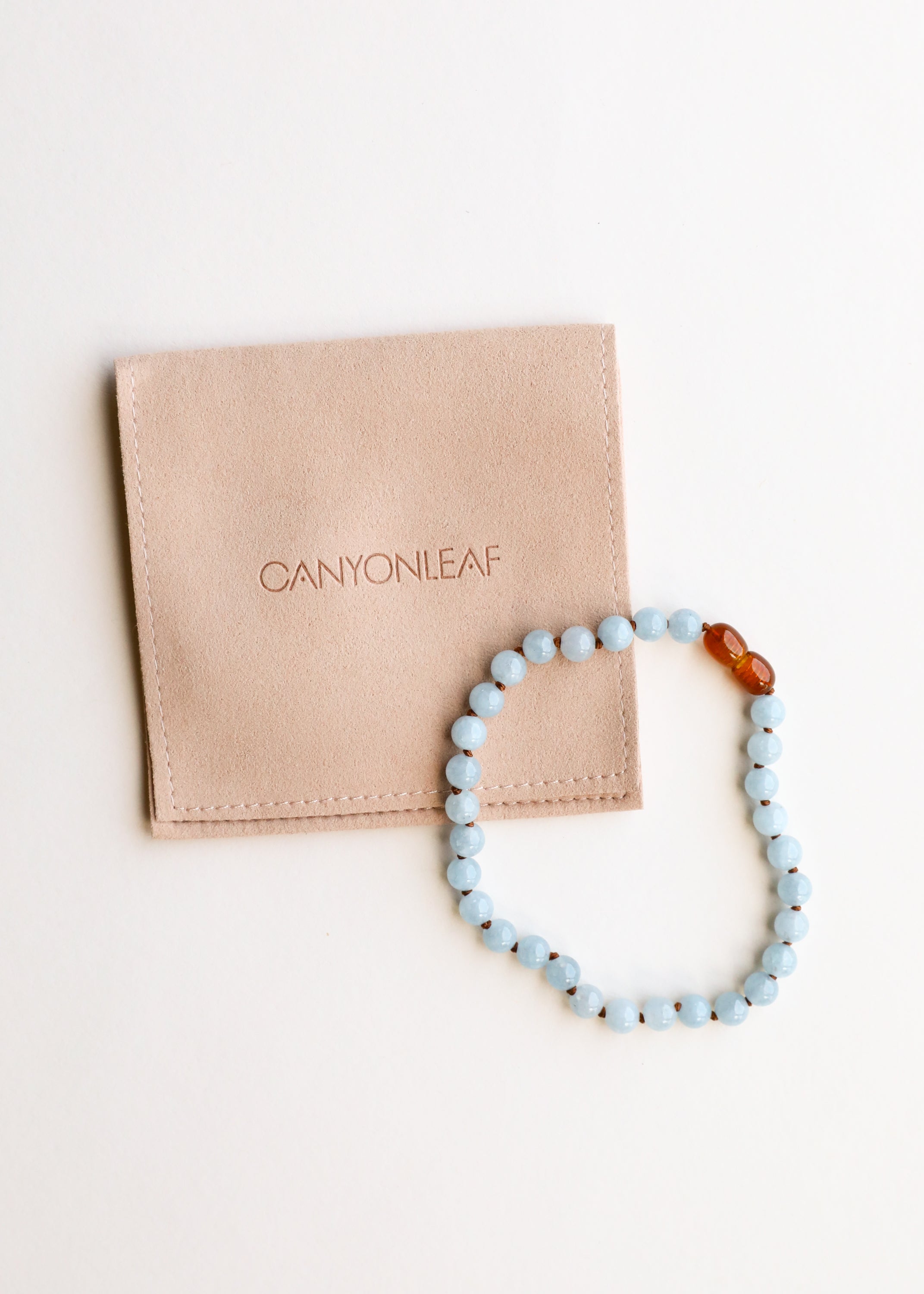 CanyonLeaf Pure Gemstone + Aquamarine || Necklace — size reference