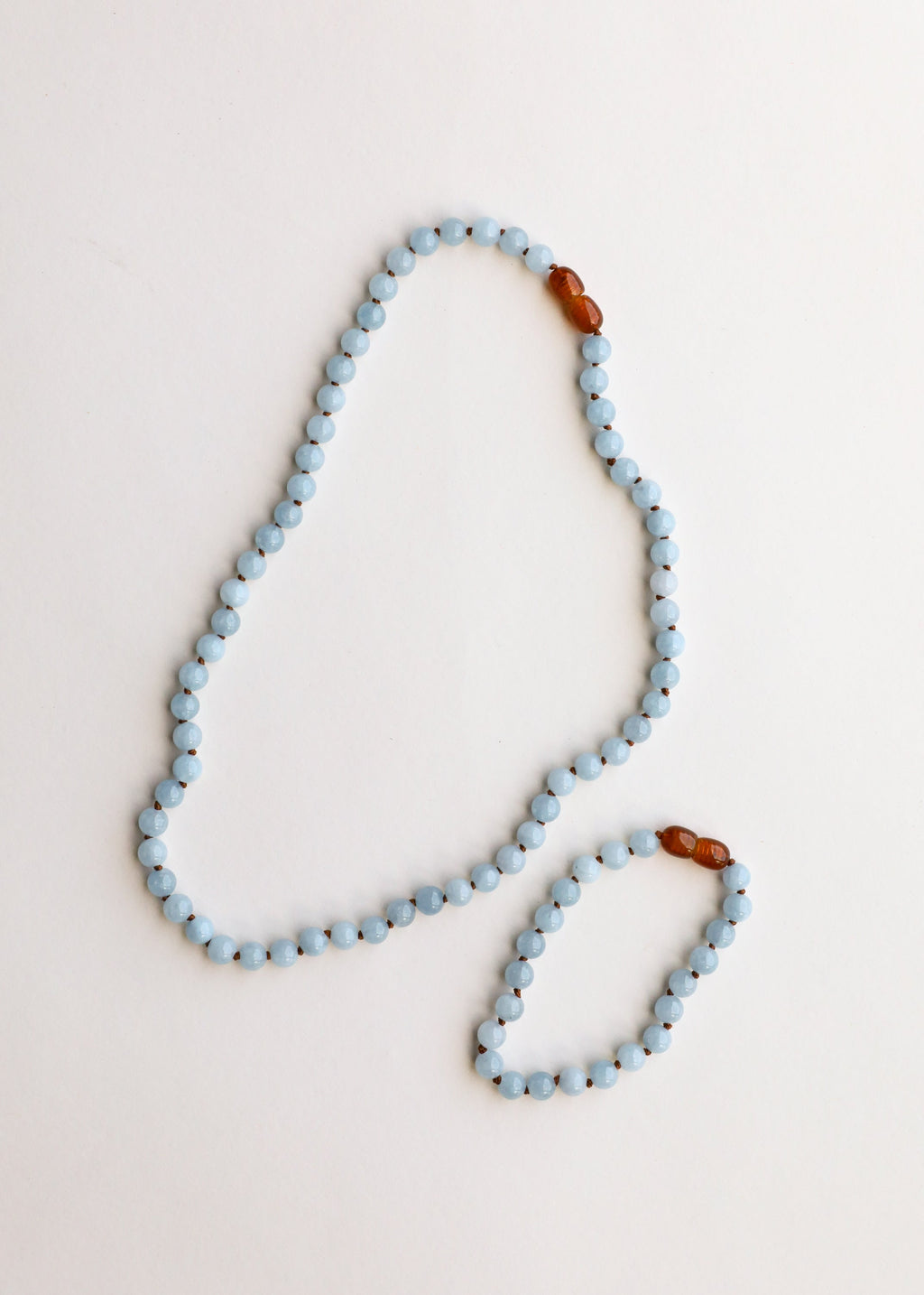 CanyonLeaf Pure Gemstone + Aquamarine || Necklace — back view