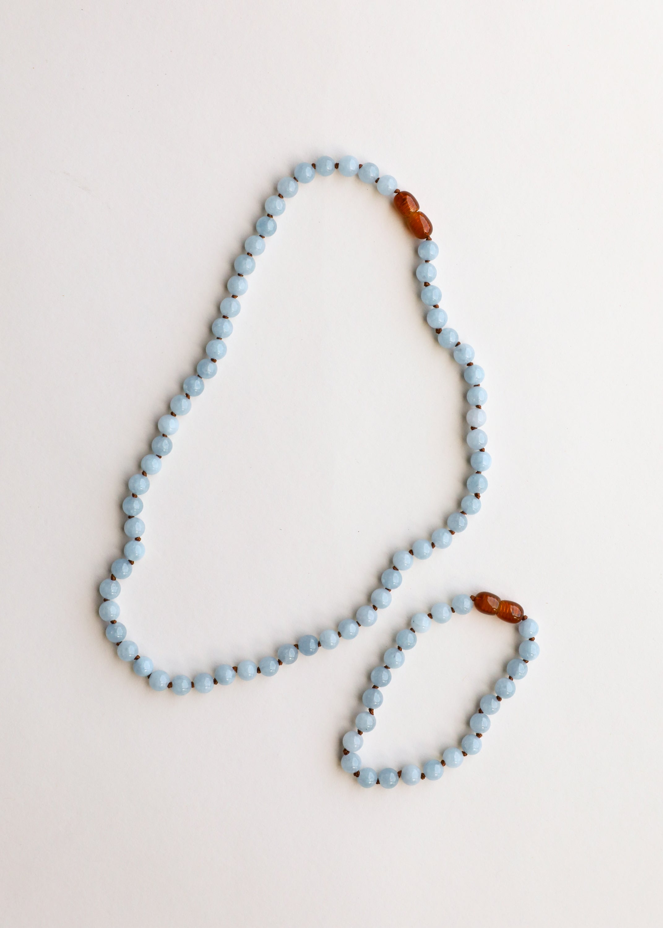 CanyonLeaf Pure Gemstone + Aquamarine || Necklace — back view