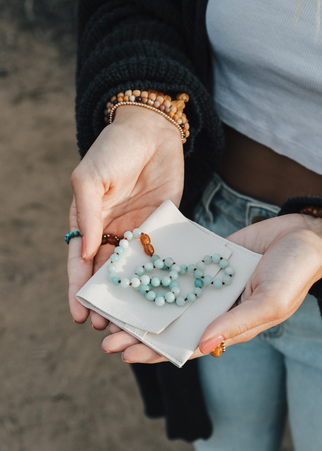 CanyonLeaf Pure Gemstone + Amazonite || Necklace — detail shot 7