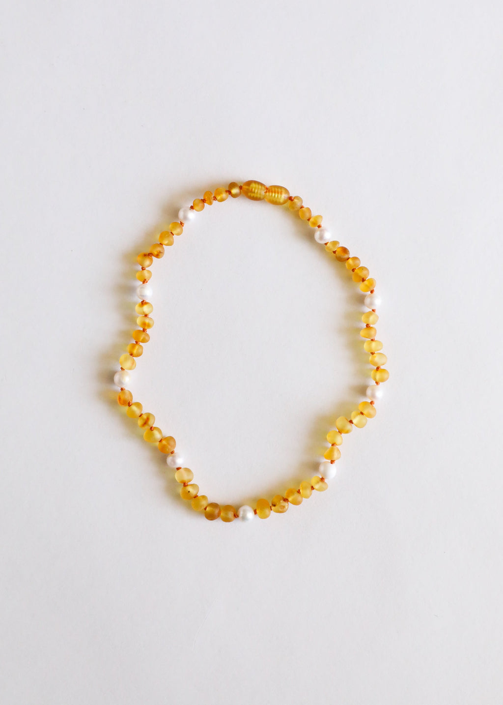 CanyonLeaf Raw Honey Baltic Amber + Pearl Halo || Necklace — main product shot