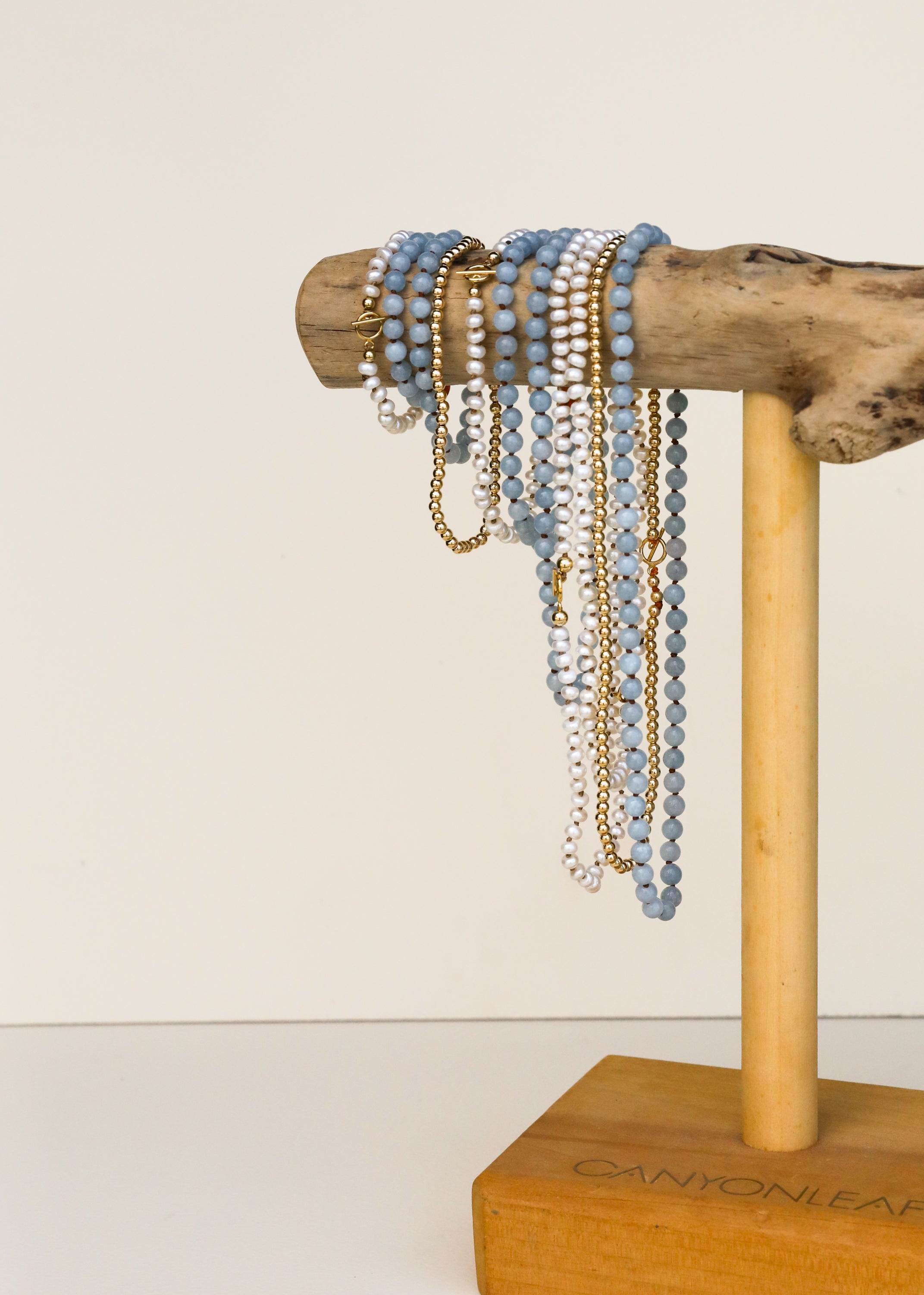 CanyonLeaf Pure Gemstone + Aquamarine || Necklace — in-use photo