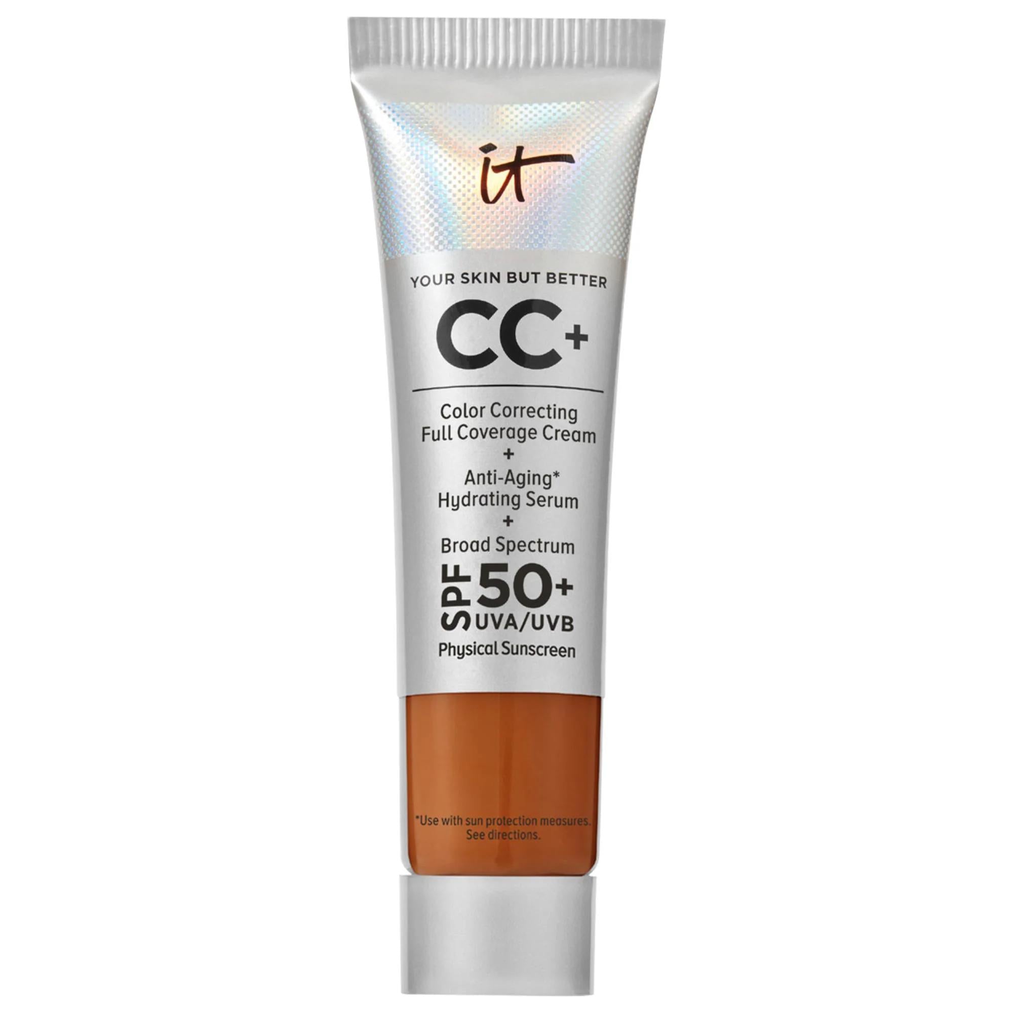 IT Cosmetics CC+ Cream Foundation SPF 50+: Full Coverage, Hydrating, Color Correcting, Anti-Aging - Vegan & Cruelty-Free