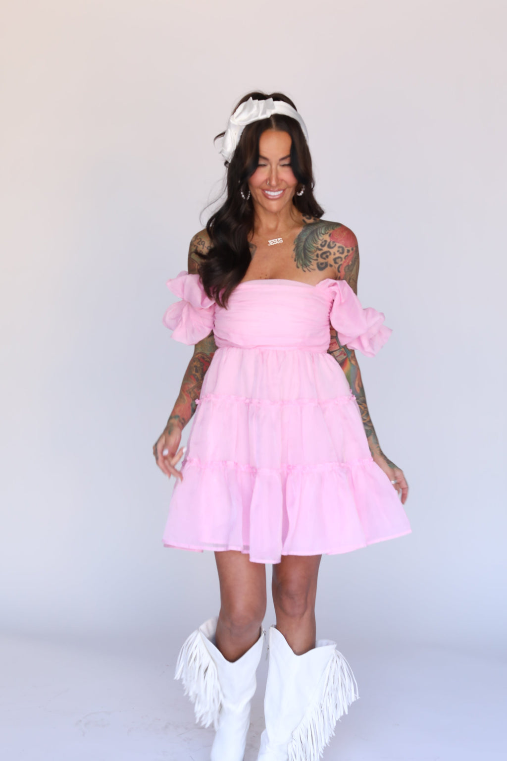 Pretty Little Patriot Pretty Little Patriot Humble Cupcake Pink Dress — detail shot 9