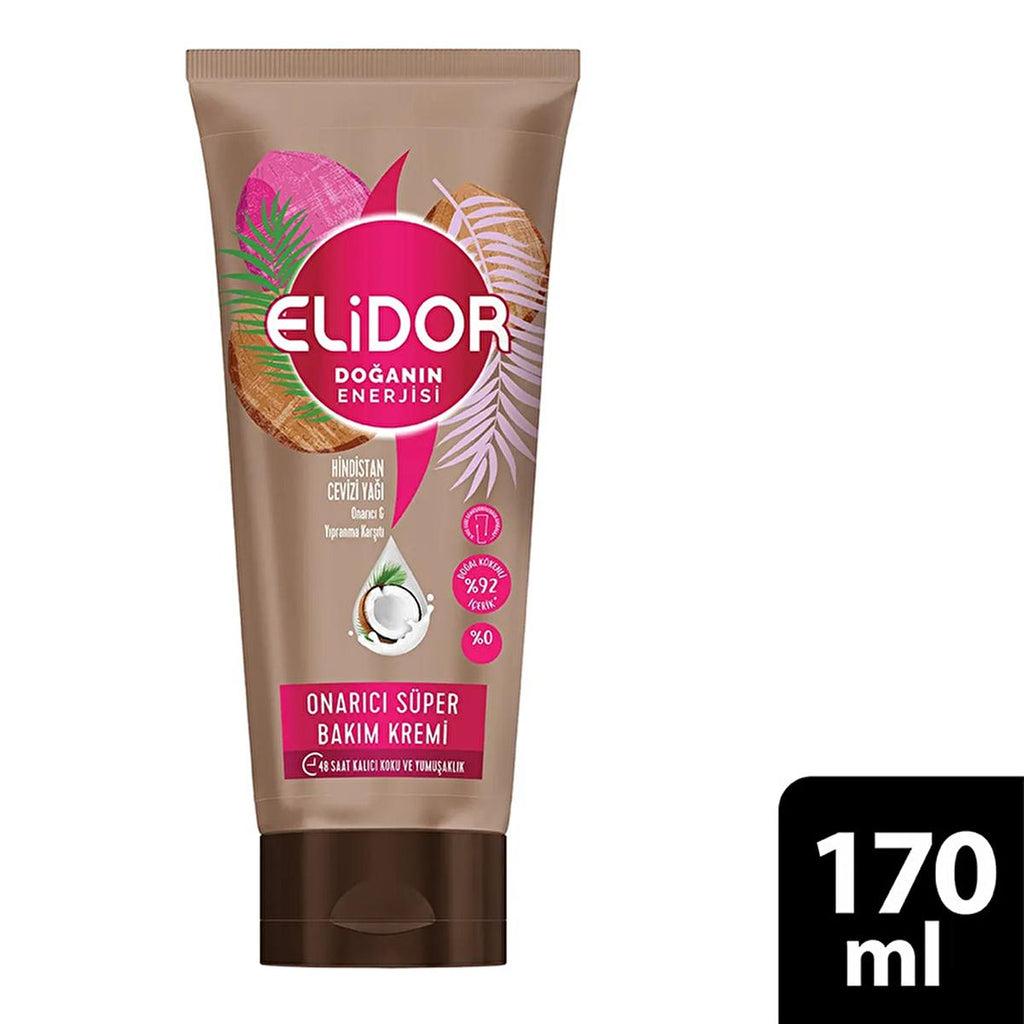 Elidor Coconut Oil Hair Conditioner: Natural, Paraben Free Repair Cream for Damaged Hair - Moisturizing, Cruelty-Free, Coconut Oil Treatment