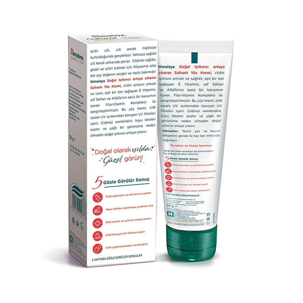 Himalaya Natural Glow Face Cream - Nourishing, UV Protection, 1.69 fl oz