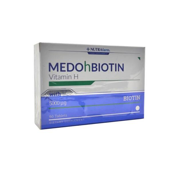 Dermoskin Medohbiotin Biotin 5 mg Dietary Supplement for Hair, Skin, and Nail Health - 60 Tablets