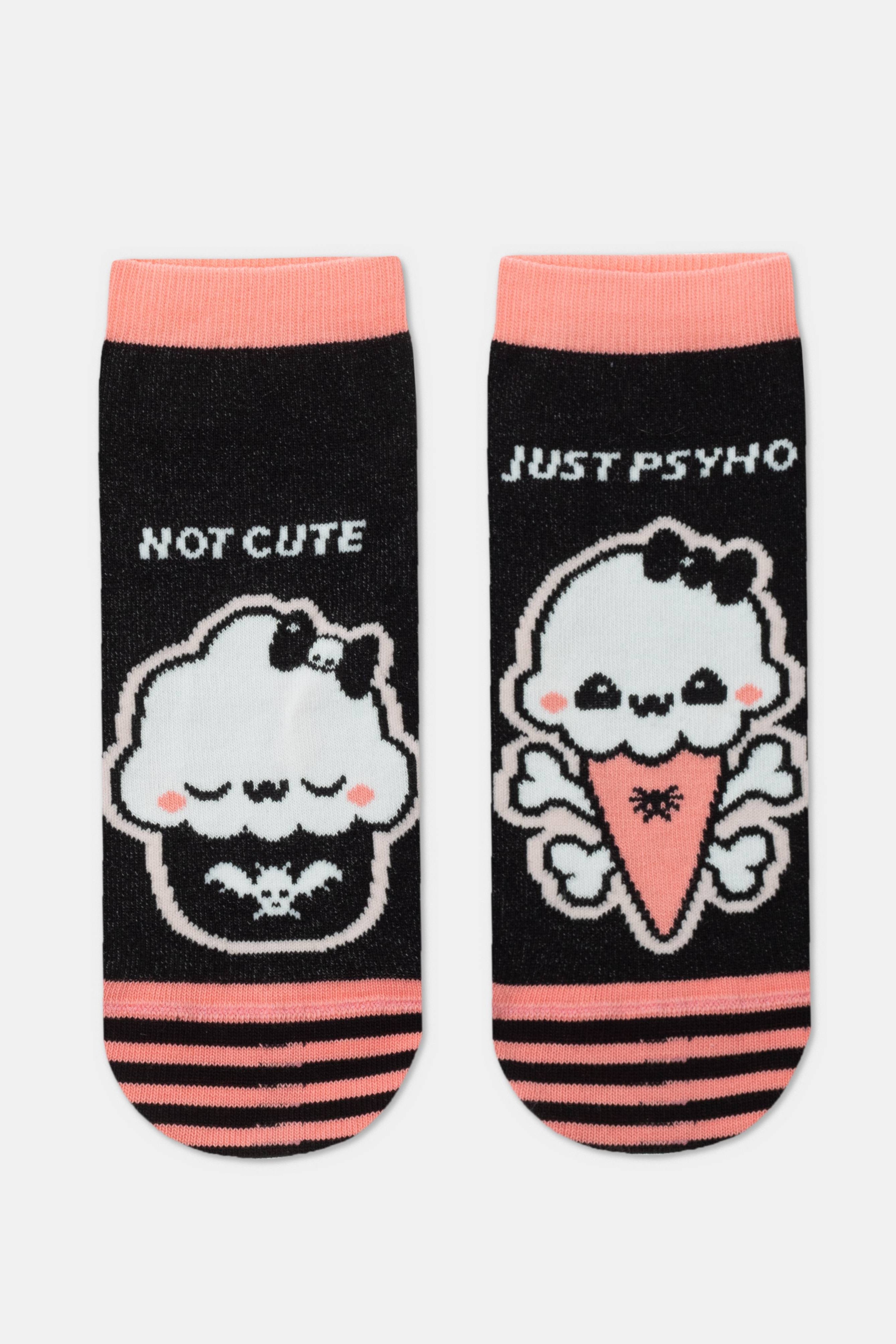 TheRanok.com Cotton Ankle Socks Conte Happy 358 - Cute — side view