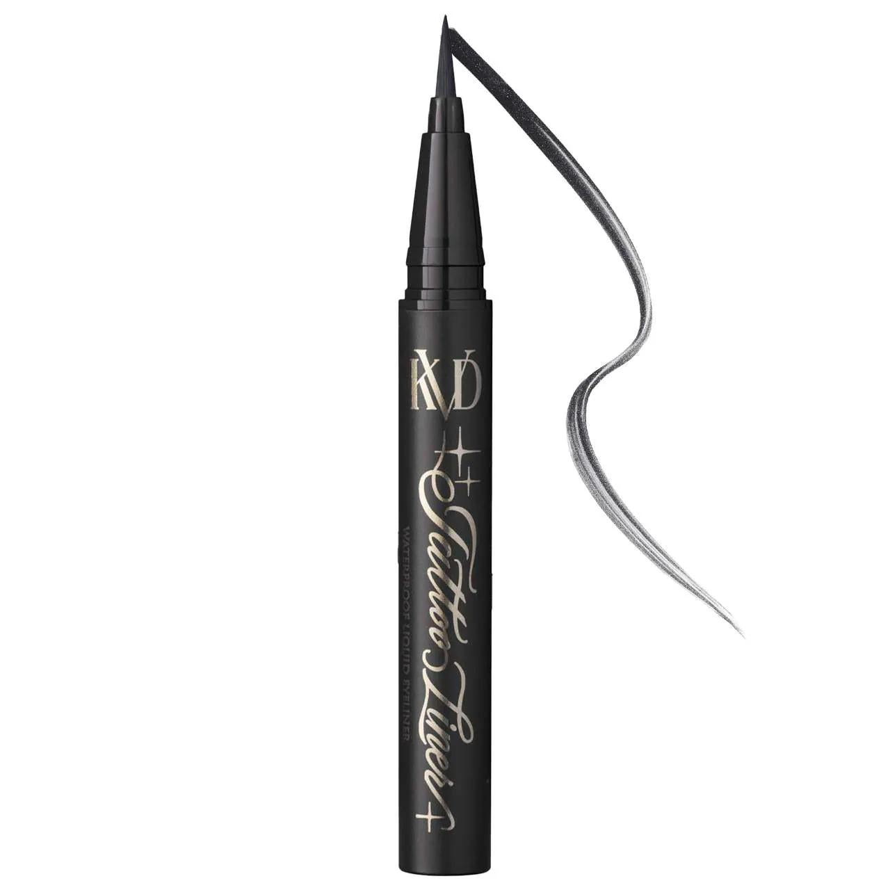 KVD Beauty Mini Tattoo Liner: Vegan Waterproof Liquid Eyeliner - Extreme Precision, Long Lasting, Intense Black