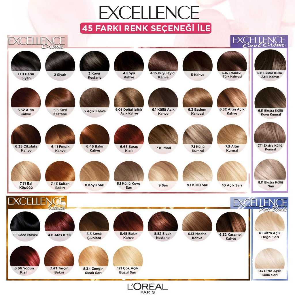 Loreal Paris Excellence Cool Creme Hair Dye 6.11 - Long Lasting Cool Tones & Nourishing Hair Color