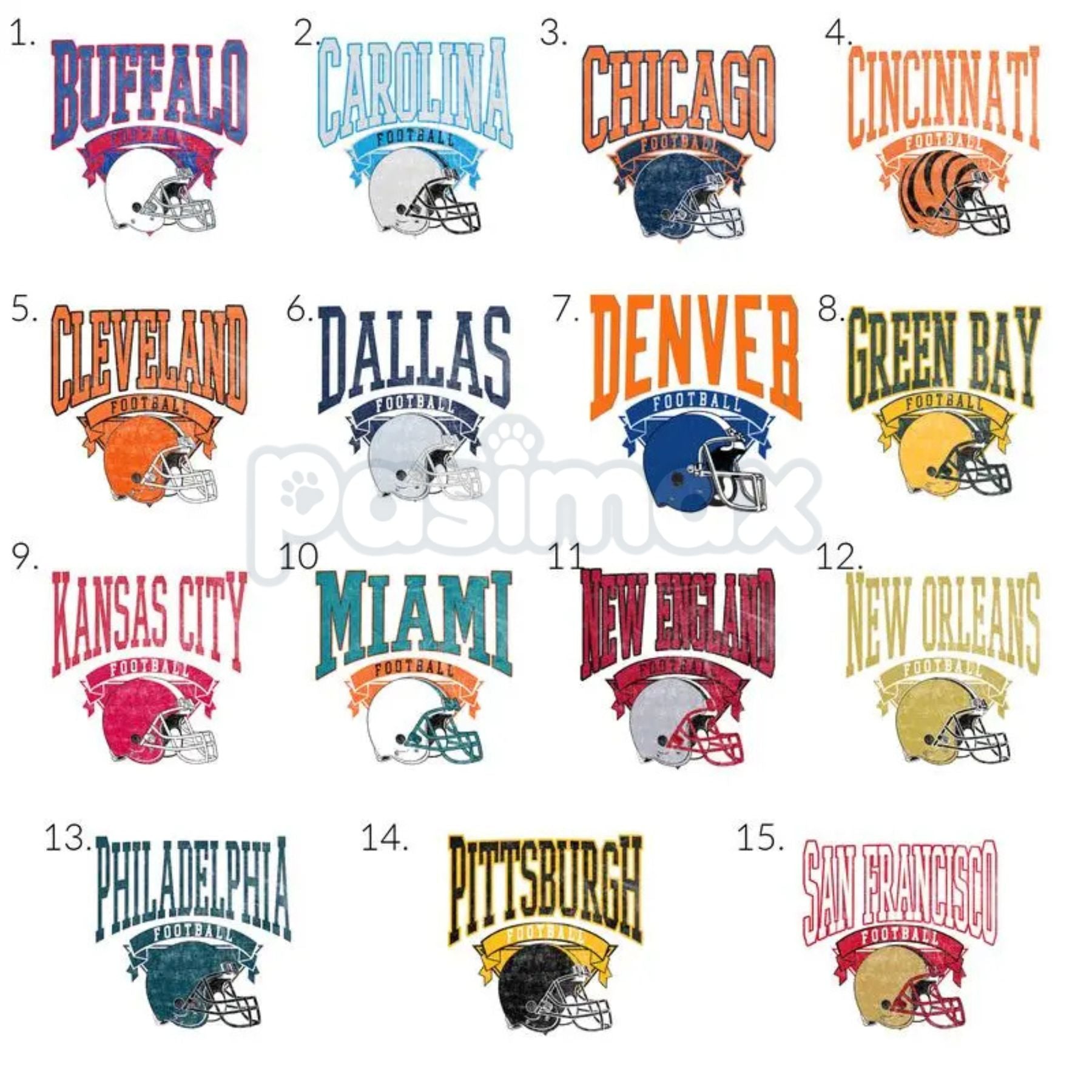 Pasimax Vintage All 27 Team Football Sweatshirt — back view