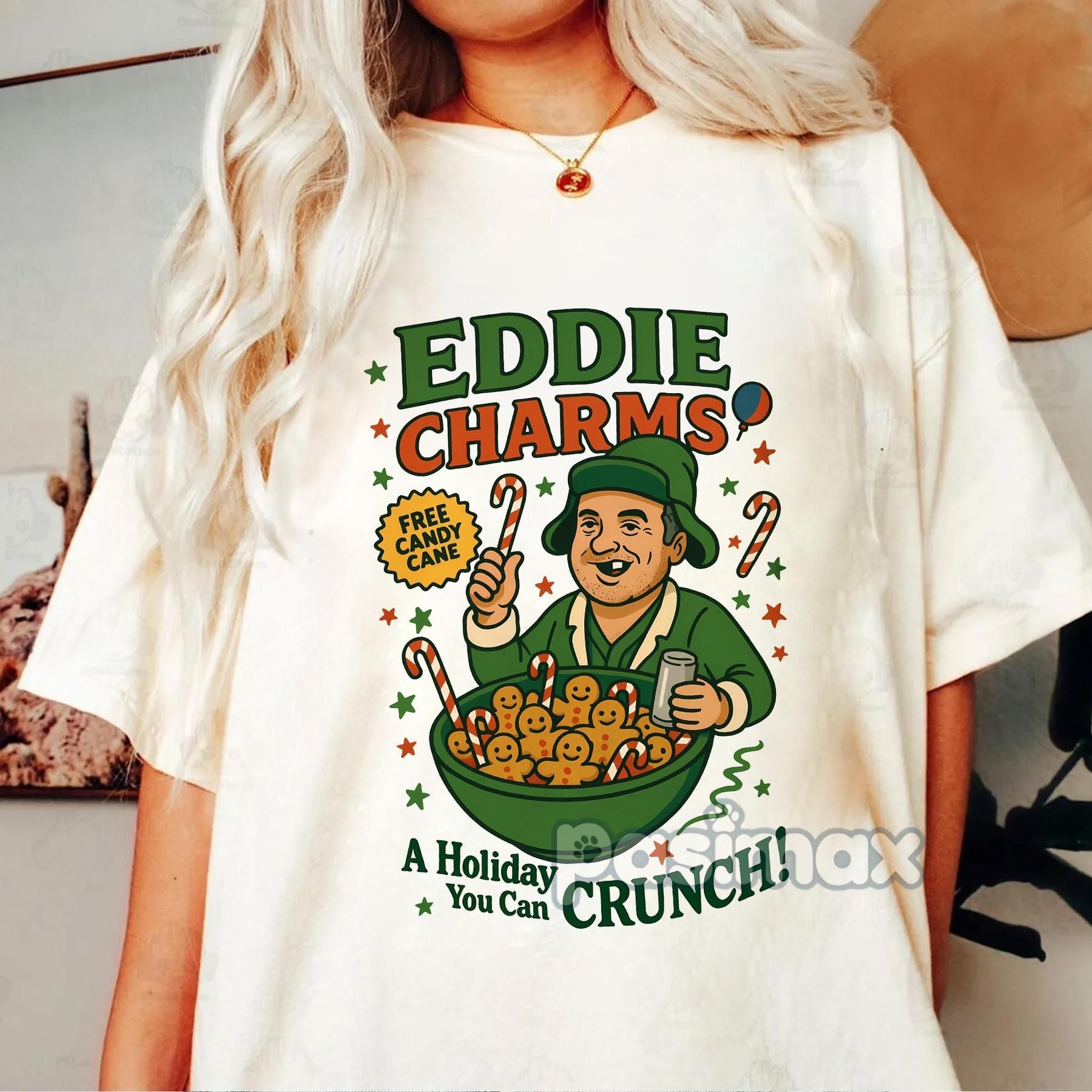 Pasimax "Cereal Christmas Movies" T-Shirt — lifestyle context