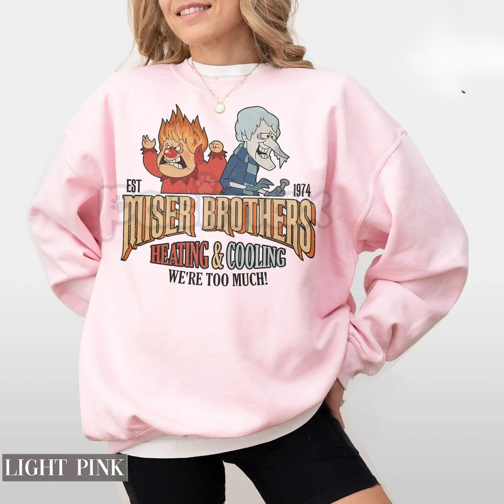 Pasimax Miser Brothers "We Are Too Much" Heating and Cooling Shirt & Sweater – The Year Without A Santa Claus Holiday Apparel