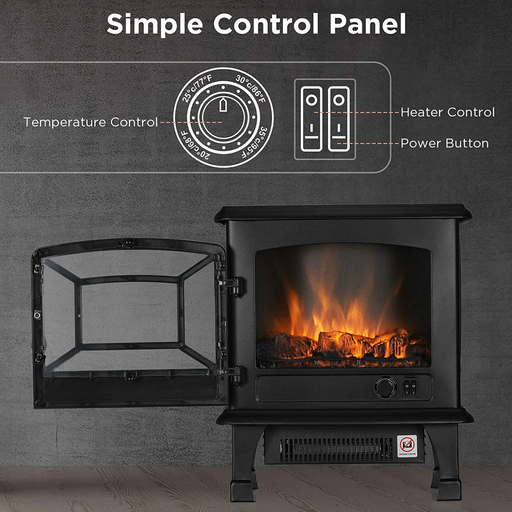 (Open Box) Suburbs TS20 Electric Fireplace Stove – TURBRO, view 5