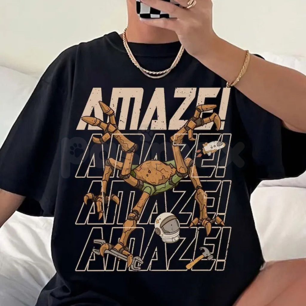 Pasimax "Rocky Amaze" Project Hail Mary T-Shirt - Inspirational Eridian Engineer Graphic Tee, Premium 100% Cotton Sci-Fi Read