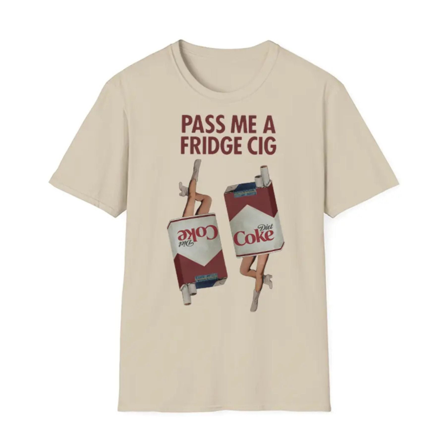 Pasimax "Pass Me a Fridge Cig" Funny Graphic T-Shirt — back view