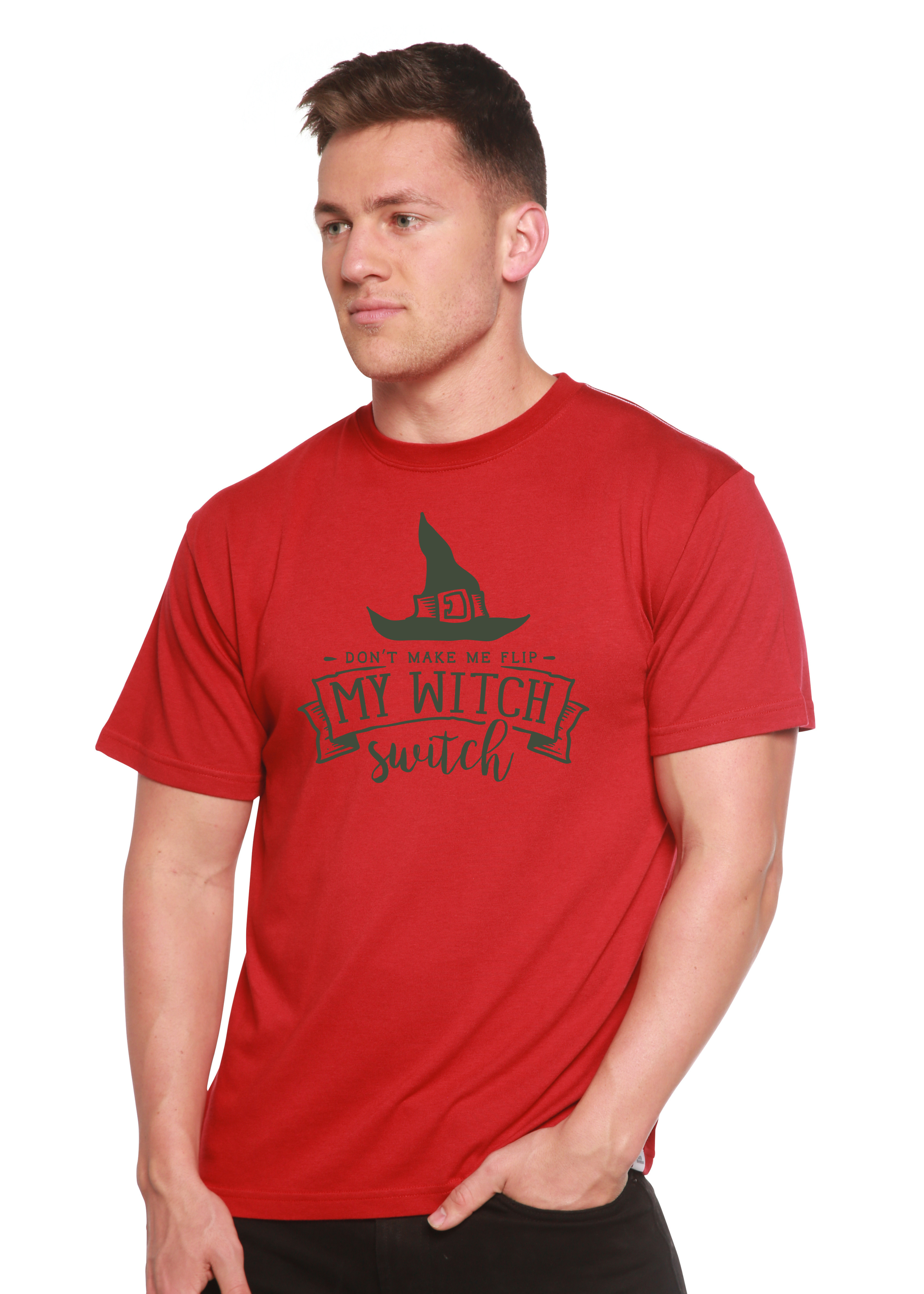 Spun Bamboo My Witch Unisex Bamboo Viscose/Organic Cotton Short Sleeve Graphic T-Shirt — comparison shot