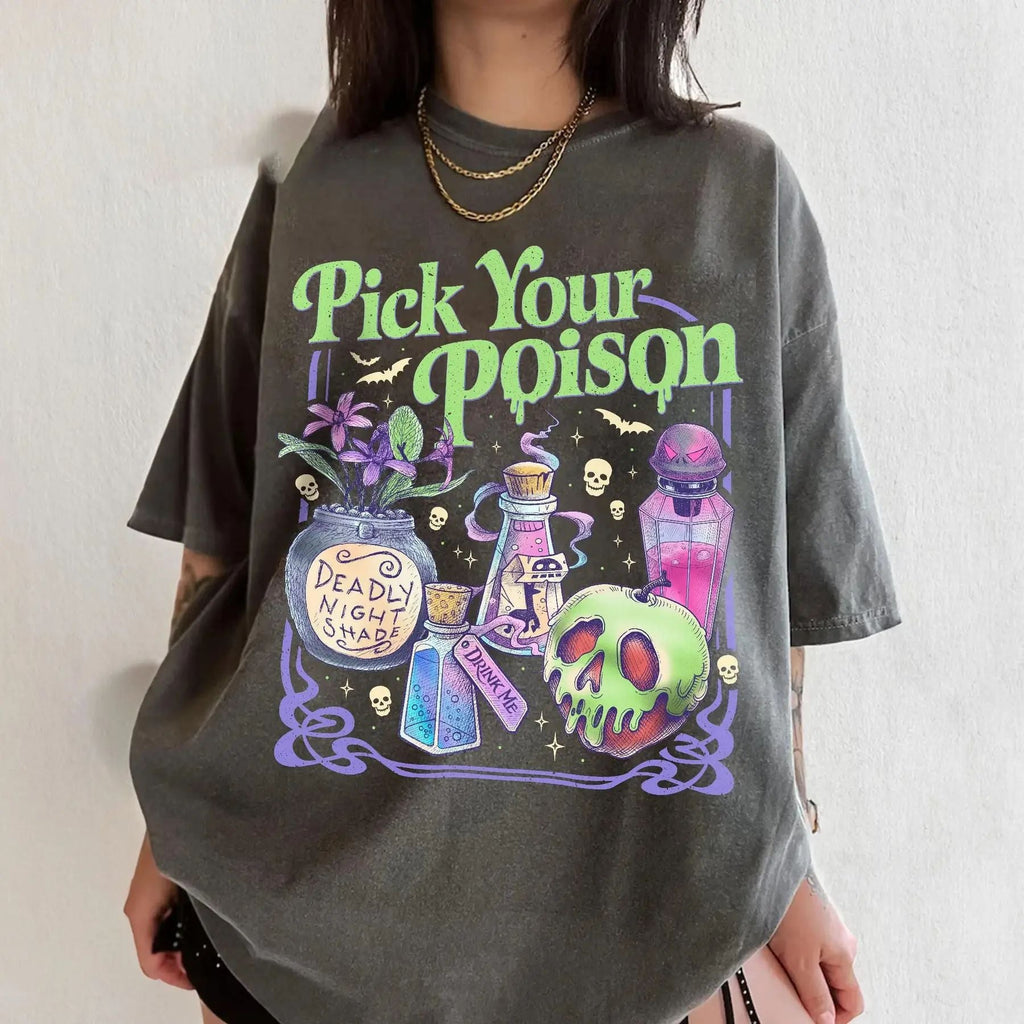 Pasimax 'Pick Your Poison' Vintage Disney Villain Tee — back view