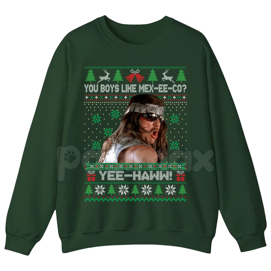Pasimax You Boys Like Mexico? Super Troopers Ugly Sweatshirt | Steve Lemme Movie Quote Christmas Crewneck | Funny Cult Comedy