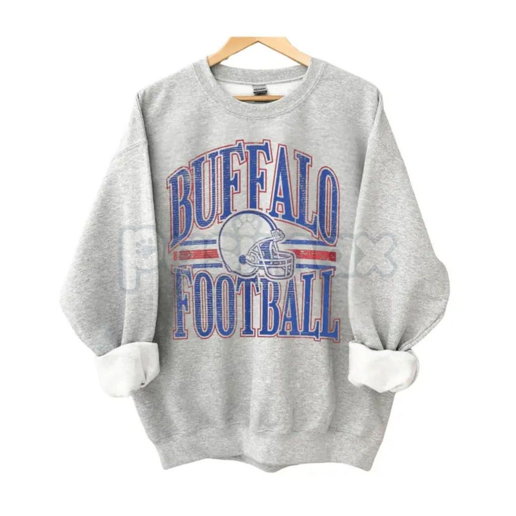 Pasimax Vintage All Team Football ASH GREY Crewneck Sweatshirt – Retro Collegiate Sports Fan Gear — back view