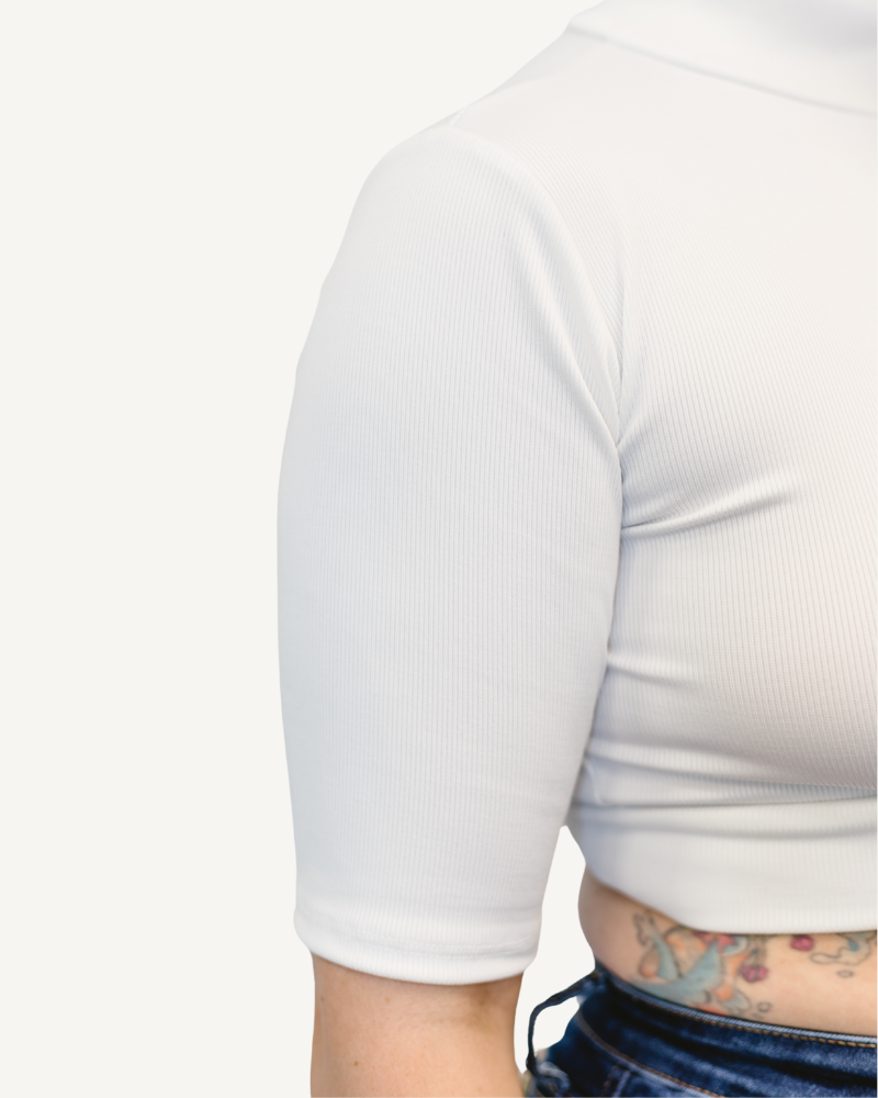 HALFTEE Layering Fashions Ribbed Mock Elbow — detail shot 7