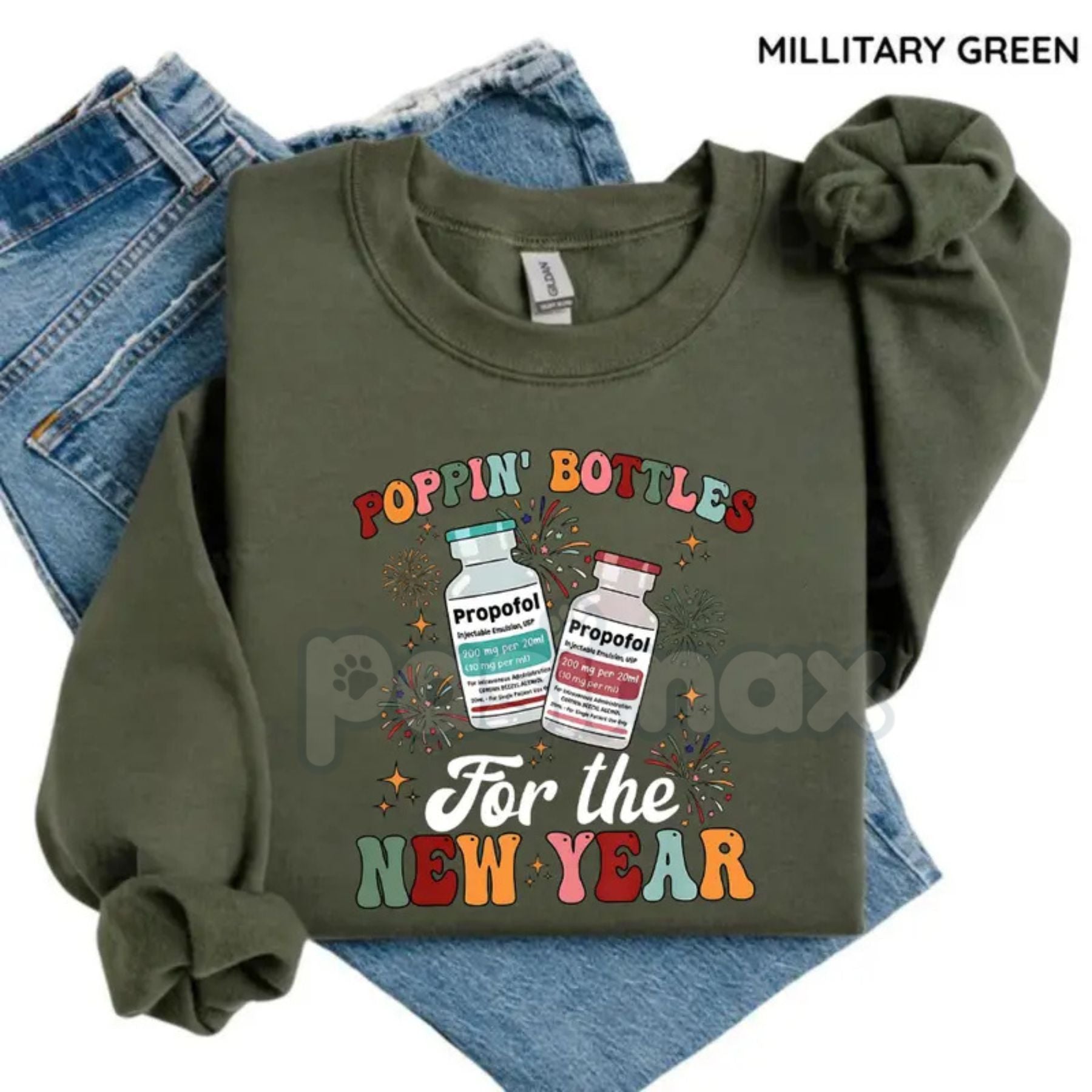 Pasimax ICU Nurse New Year 2026 Sweatshirt | Critical Care Nursing Holiday Jumper | Registered Nurse NYE 2026 Crewneck | Funn