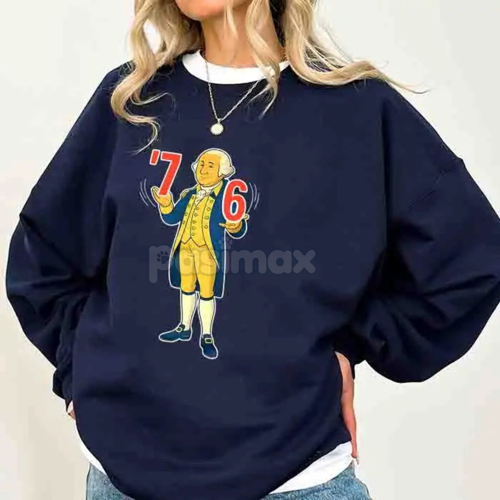 Pasimax George Washington Tennis Score Sweatshirt — back view