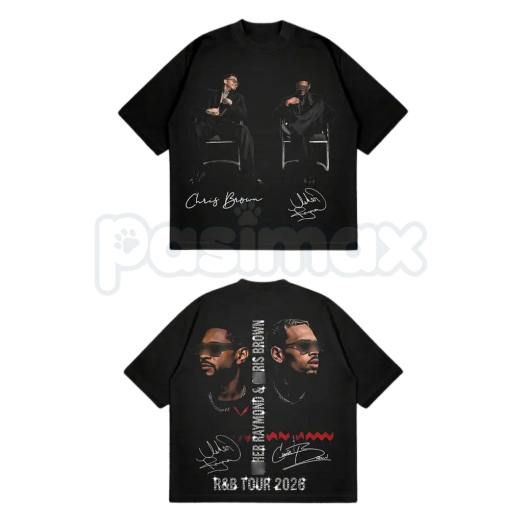Raymond & Brown "The R&B Tour 2026" T-Shirt – V10 Premium Cotton Music Duo Graphic Tee, Remastered Heavyweight Soul & Soul-Jazz Top, Official Concert Merchandise Shirt, Made in USA