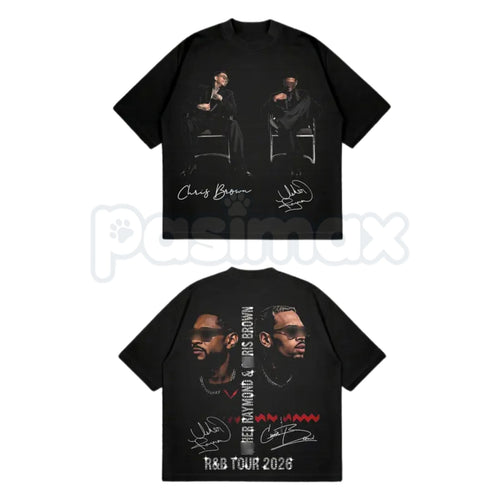 Raymond & Brown "The R&B Tour 2026" T-Shirt – V10 Premium Cotton Music Duo Graphic Tee, Remastered Heavyweight Soul & Soul-Jazz Top, Official Concert Merchandise Shirt, Made in USA