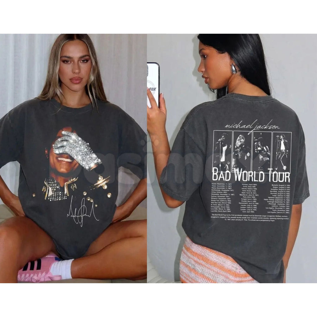 Vintage Michael Jackson "Bad" T-Shirt – Retro 90s Concert Graphic Tee