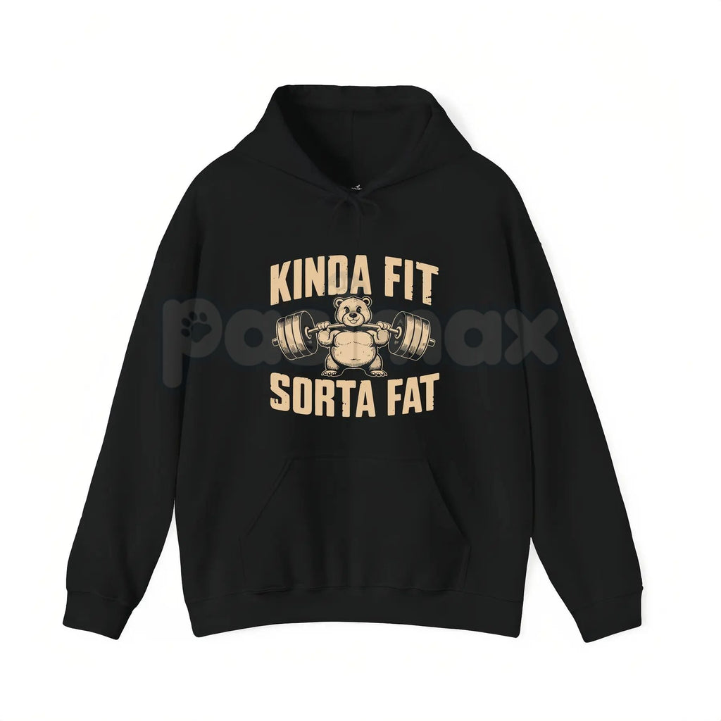 Pasimax Funny Weightlifting Bear Graphic – Sarcastic Gym Humor Hoodie, Sweatshirt & T-Shirt — side view